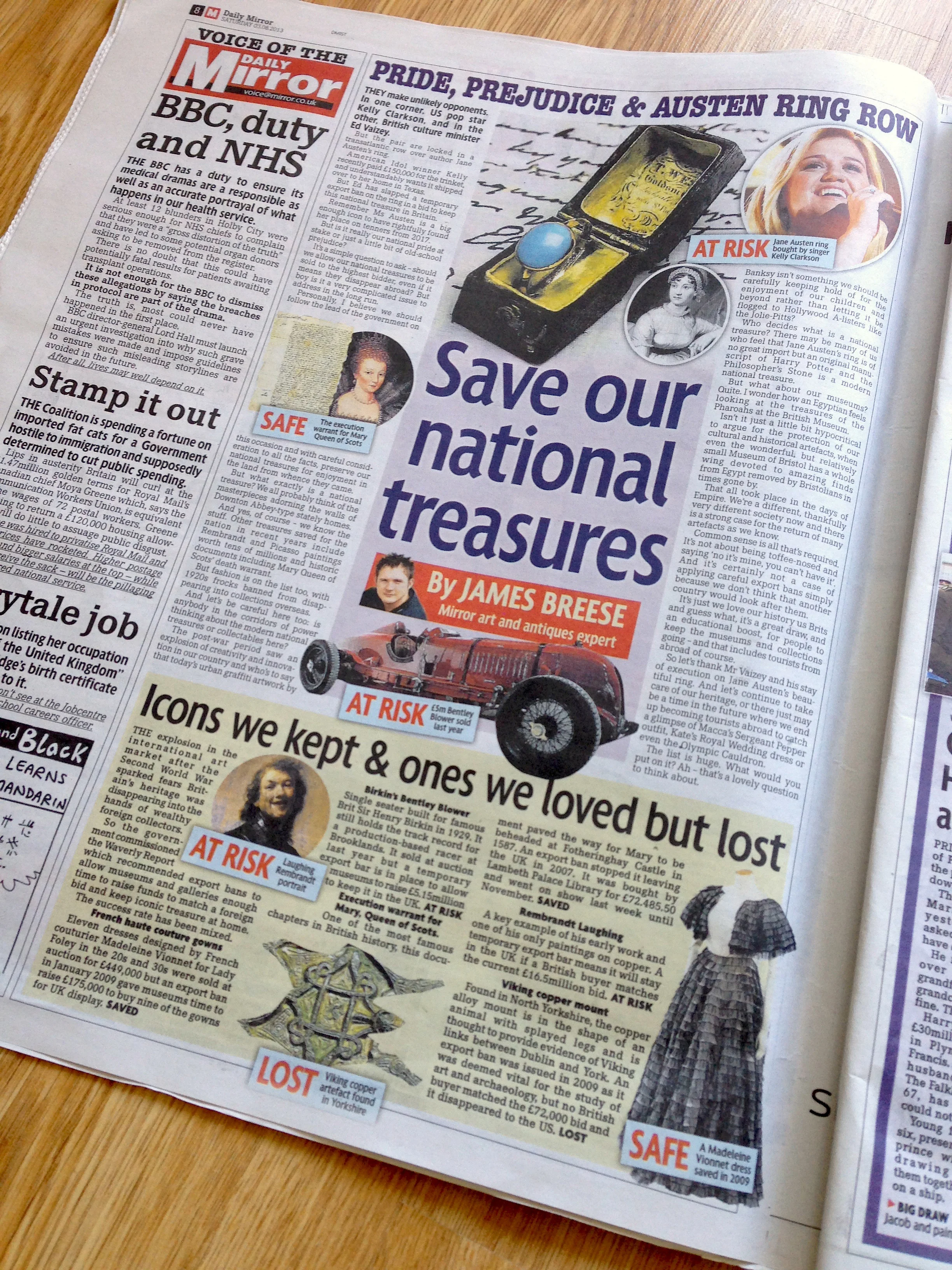 Daily Mirror 3rd August 2013.jpg