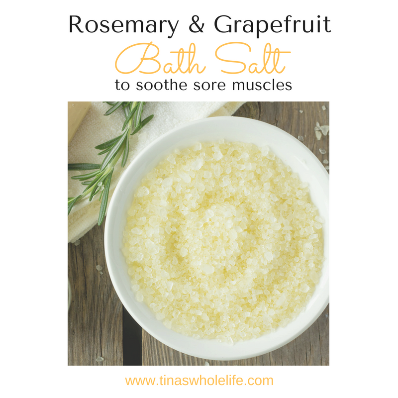 Rosemary & Grapefruit Bath Salt to Soothe Sore Muscles