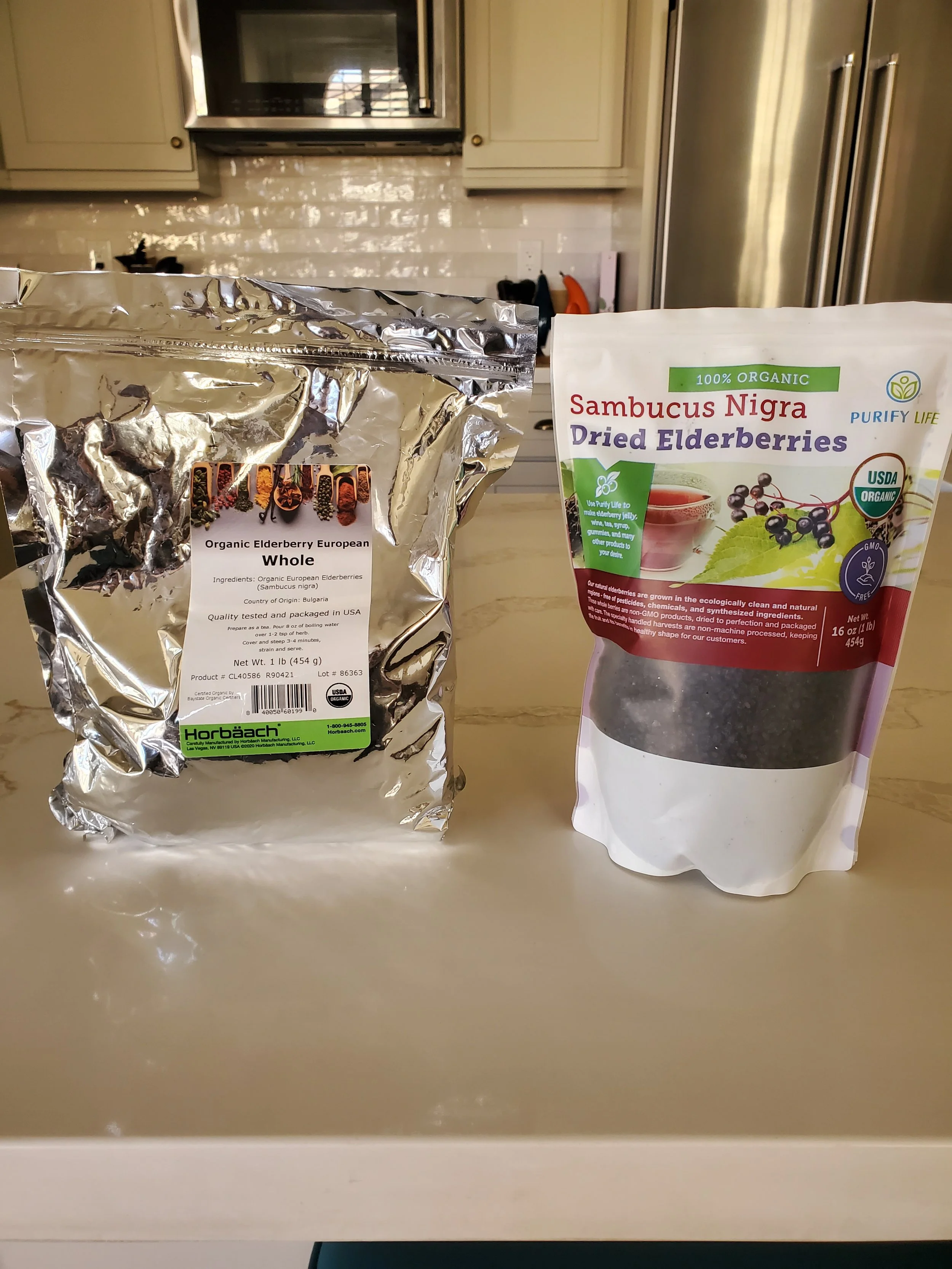 Dried elderberry examples