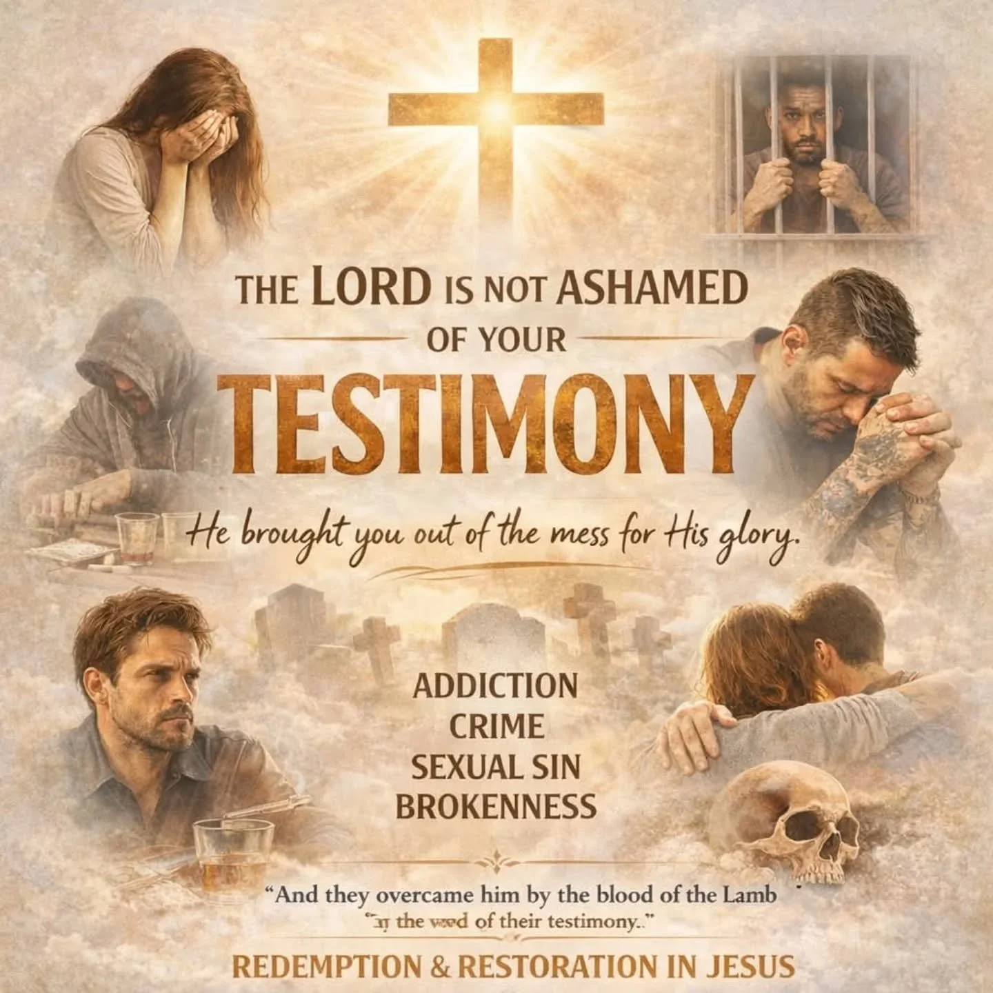 The Lord keeps circling me back to something and I want to share it with you.
The Lord is not ashamed of your testimony.

Actually, the mess He brought you out of gives Him great glory. 

Some people have amazing testimonies. They walk through incred