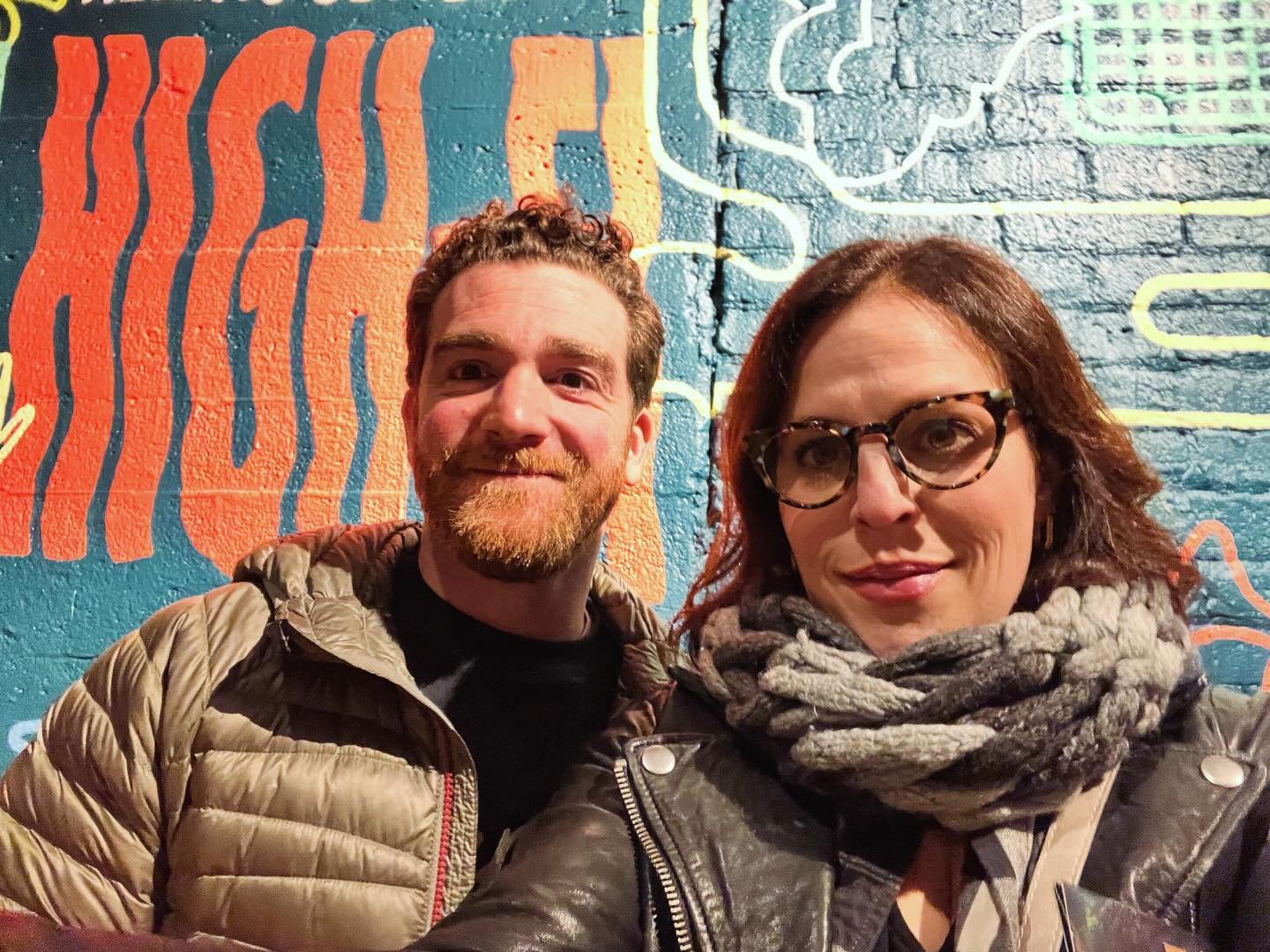 Date night in #chitown @blackpumas.official @the_dipstagram at the @saltshedchicago. That bathroom wallpaper tops the list! (After the music, obviously)