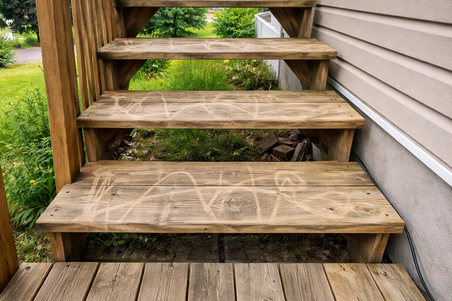 Deck Damaged By Pressure Washing