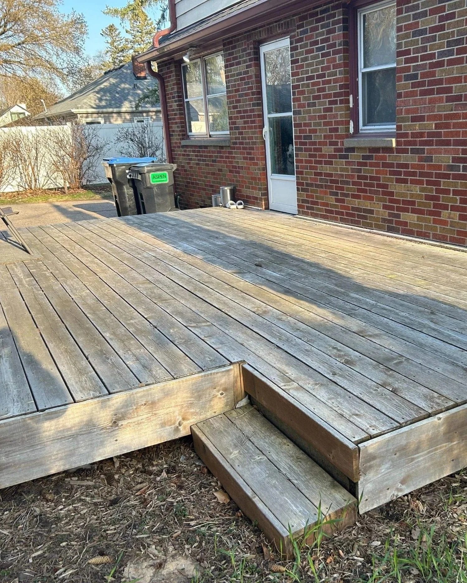 Deck With Penetrating Oil-Based Coating Before Image
