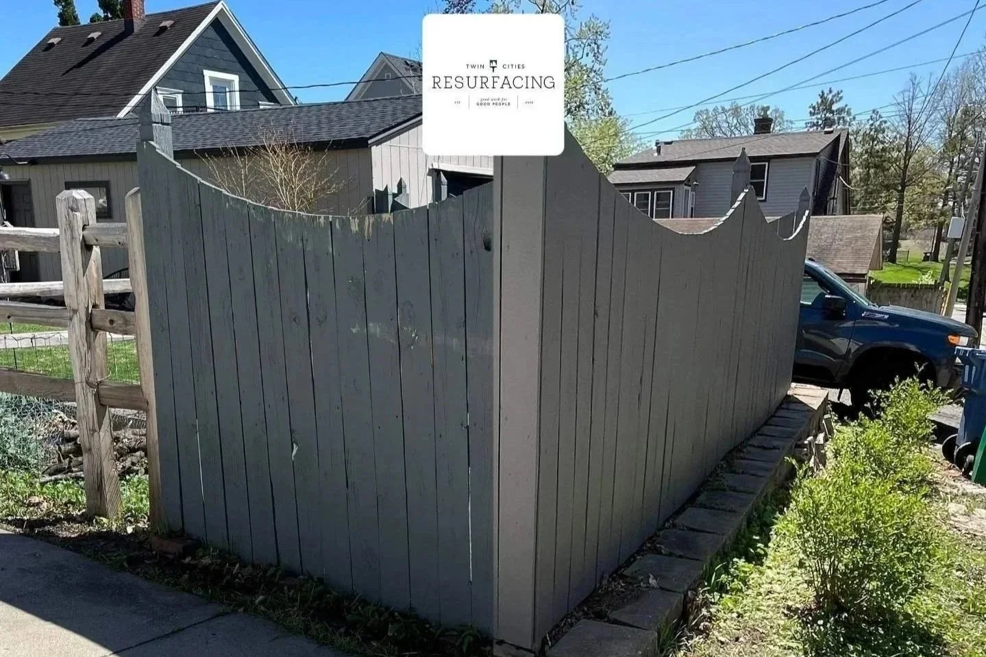Refinished Fence Before & After Twin Cities