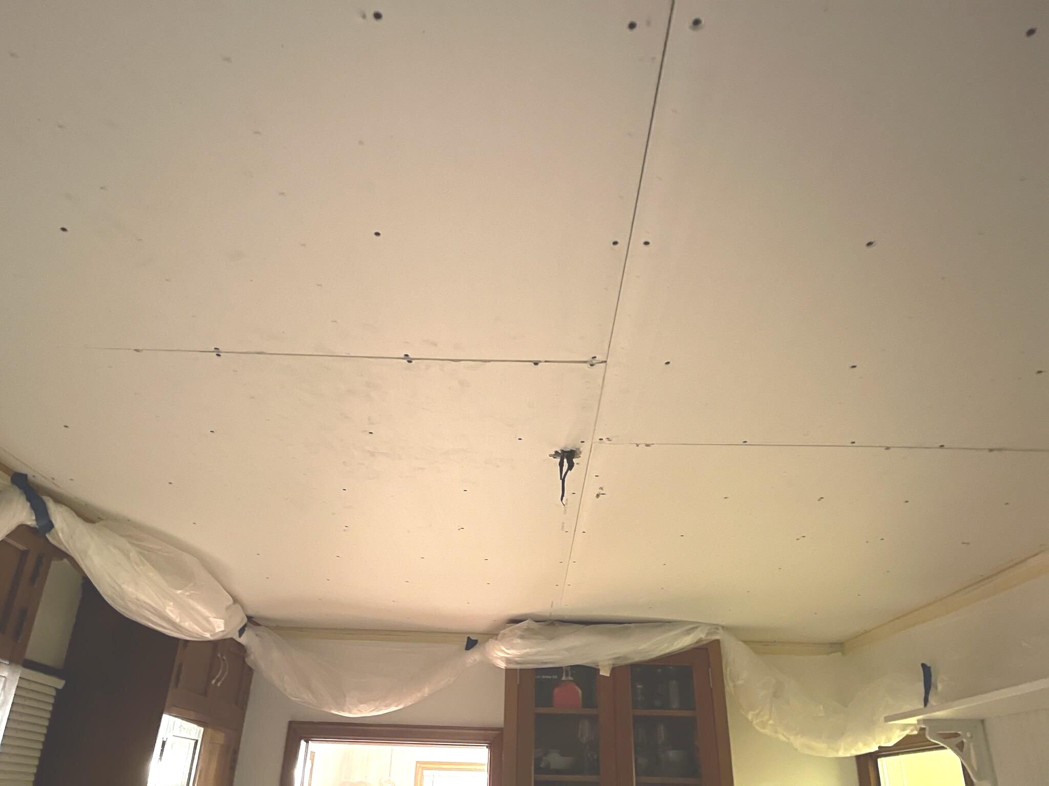 During: New Drywall Ceiling