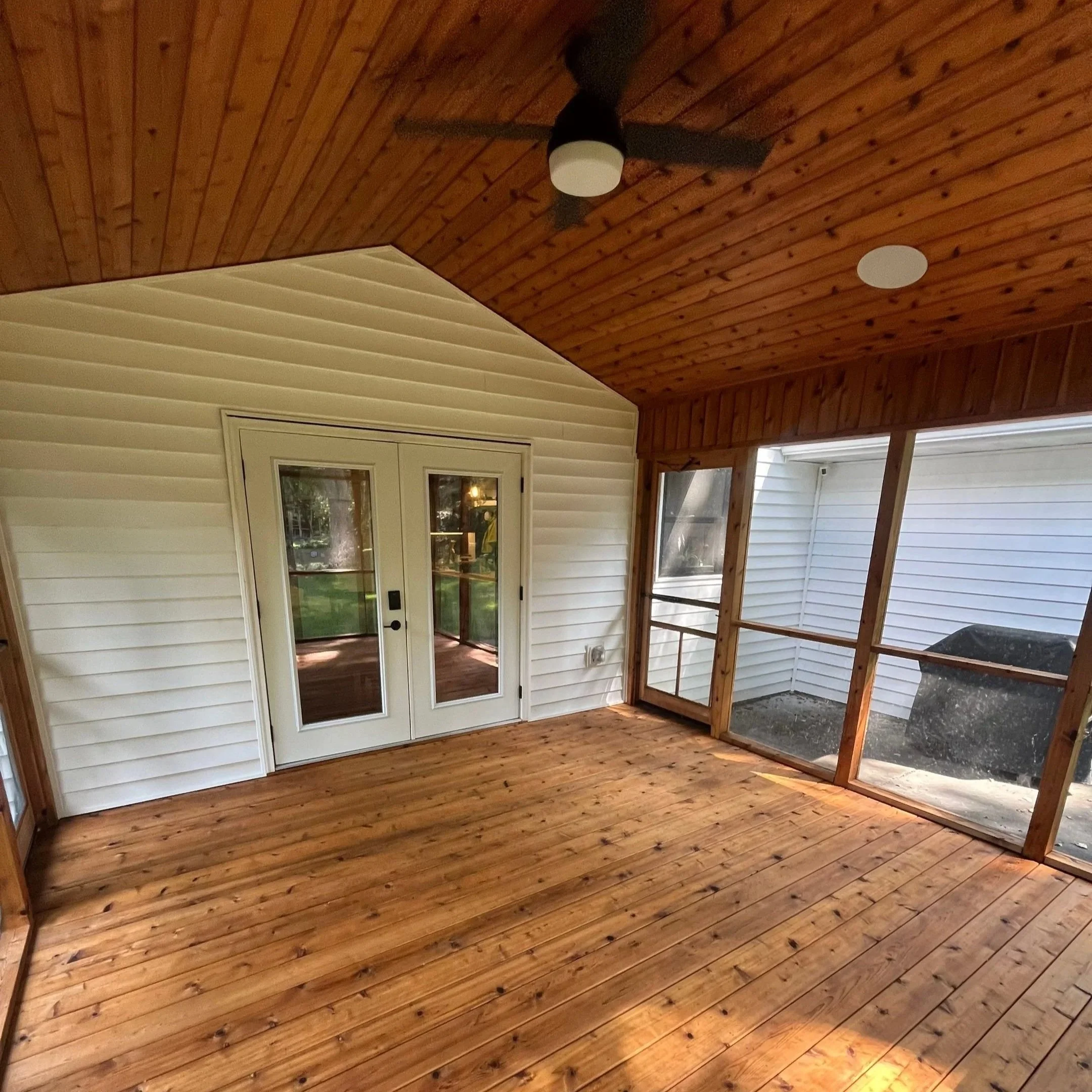 Outdoor gazebo wood restoration project