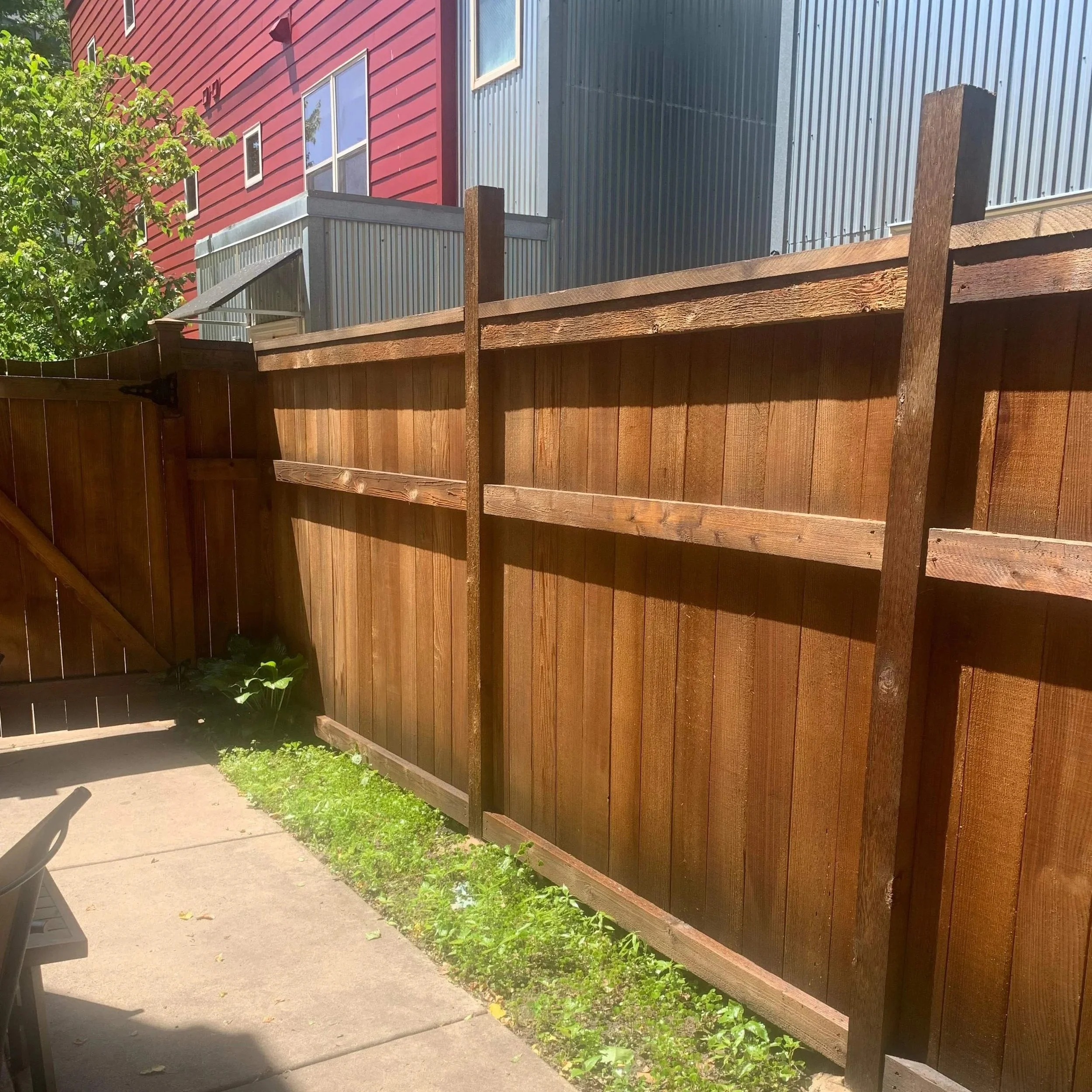 Refinished cedar deck Twin Cities