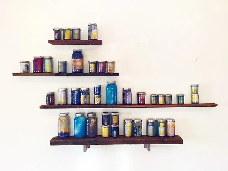 Installed at Farmstand Artspace in Bolinas, CA, 2016
