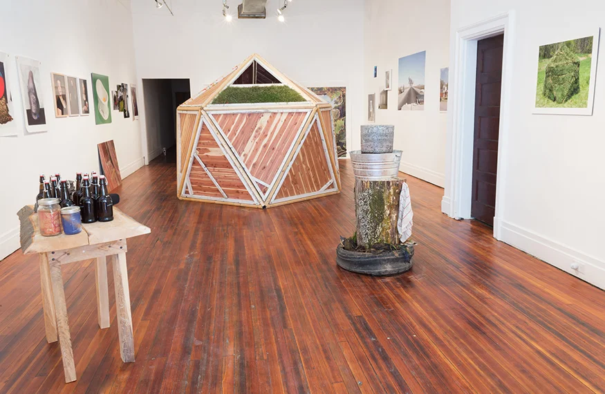 Installation view of Possible Futures at Sediment Arts in Richmond