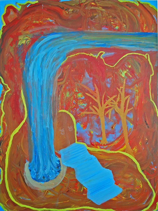 Pounding Perplexities acrylic on canvas 40" x 30"