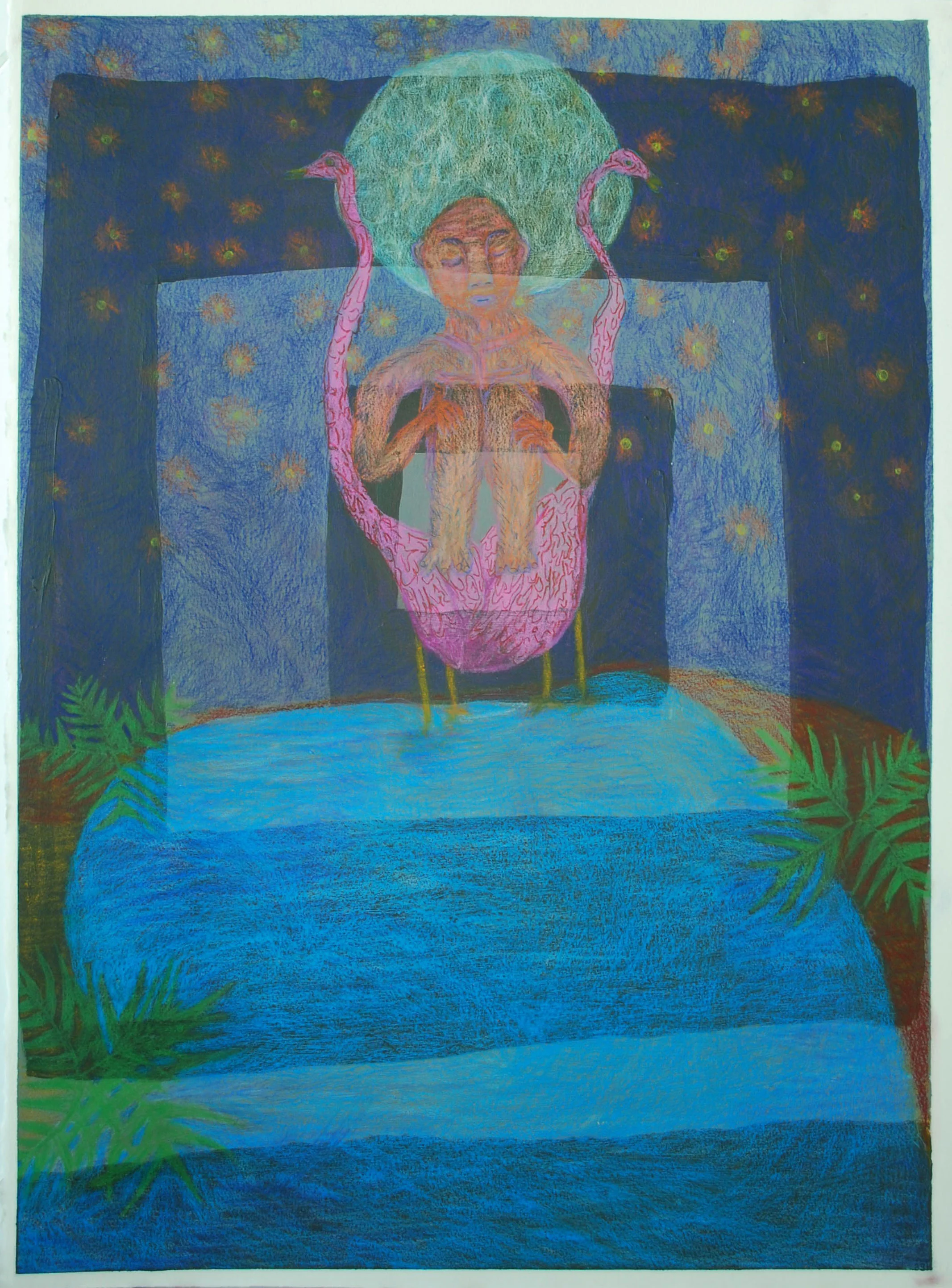 In Mysticisms Mismanaged, colored pencil and acrylic on paper, 2019.jpg