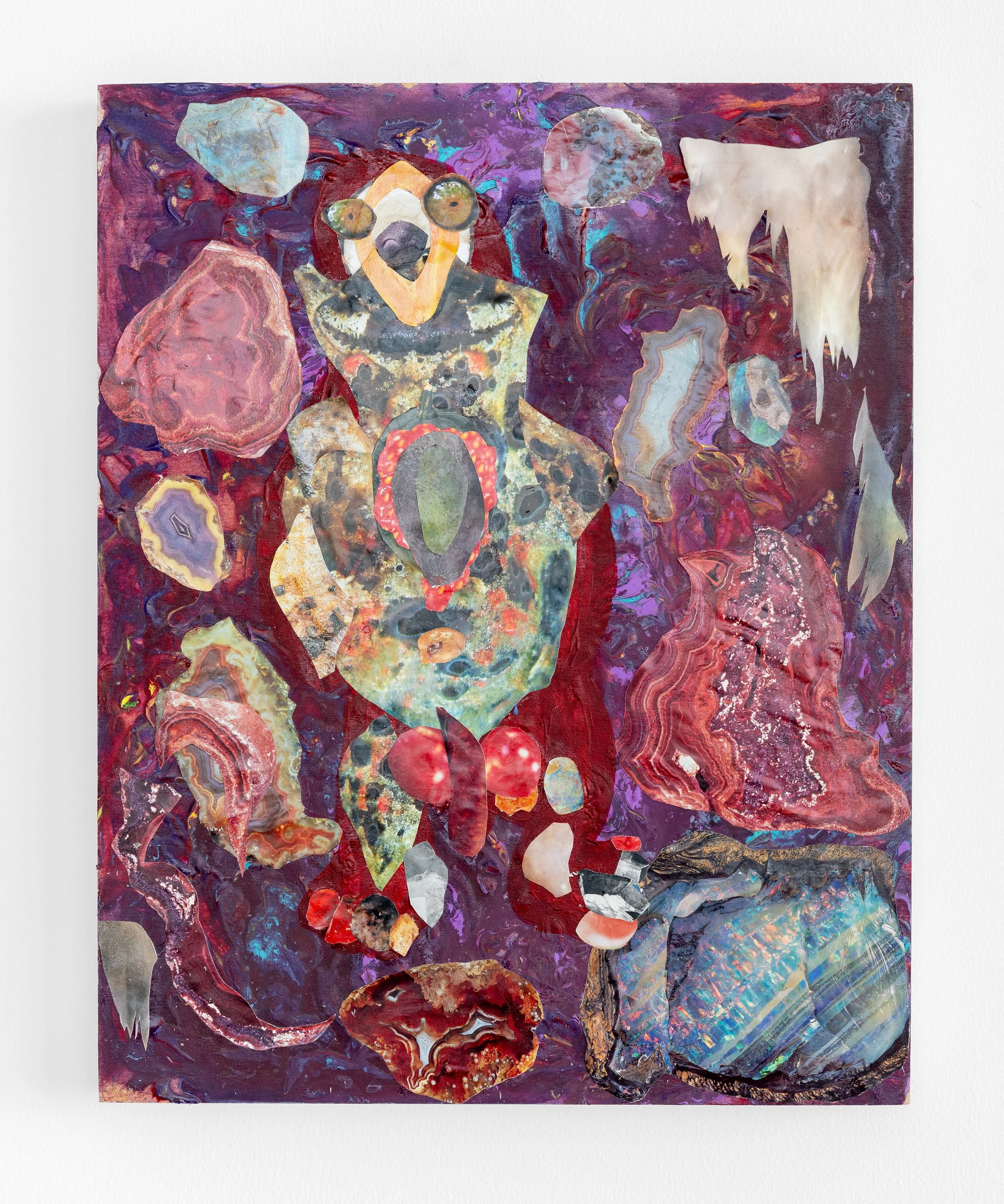 Geothermal guardian, 20%22x16%22, acrylic and collage on panel 2026.jpg
