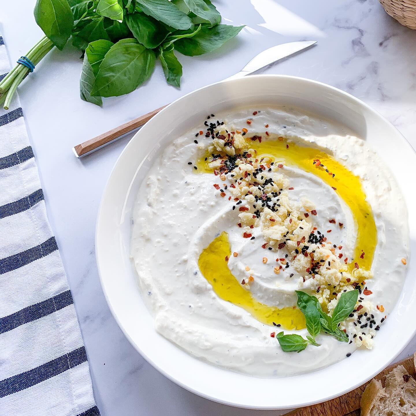 ✨Spring is in the air&hellip;.⁣
⁣
Our Cheshire Cheese Dip with Olive Bread with chunks of our crumbly traditional Cheshire Cheese is light and perfect for the Spring Season ahead. ⁣
⁣
For a Greek inspired twist, add shredded cucumber for a tzatziki a