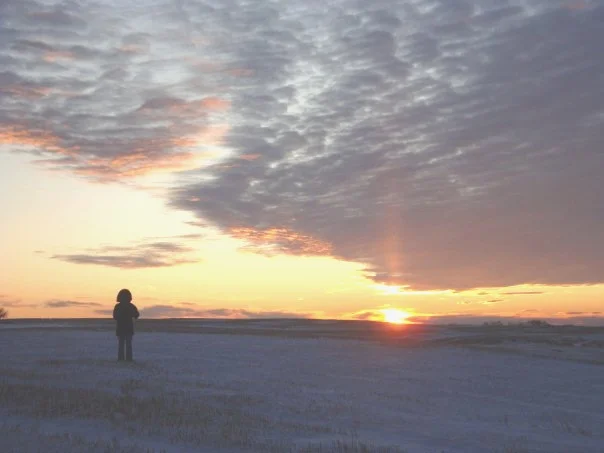 At my aunt’s farm near Birch Hills, SK. Winter marks the days from December 21st - March 20th.