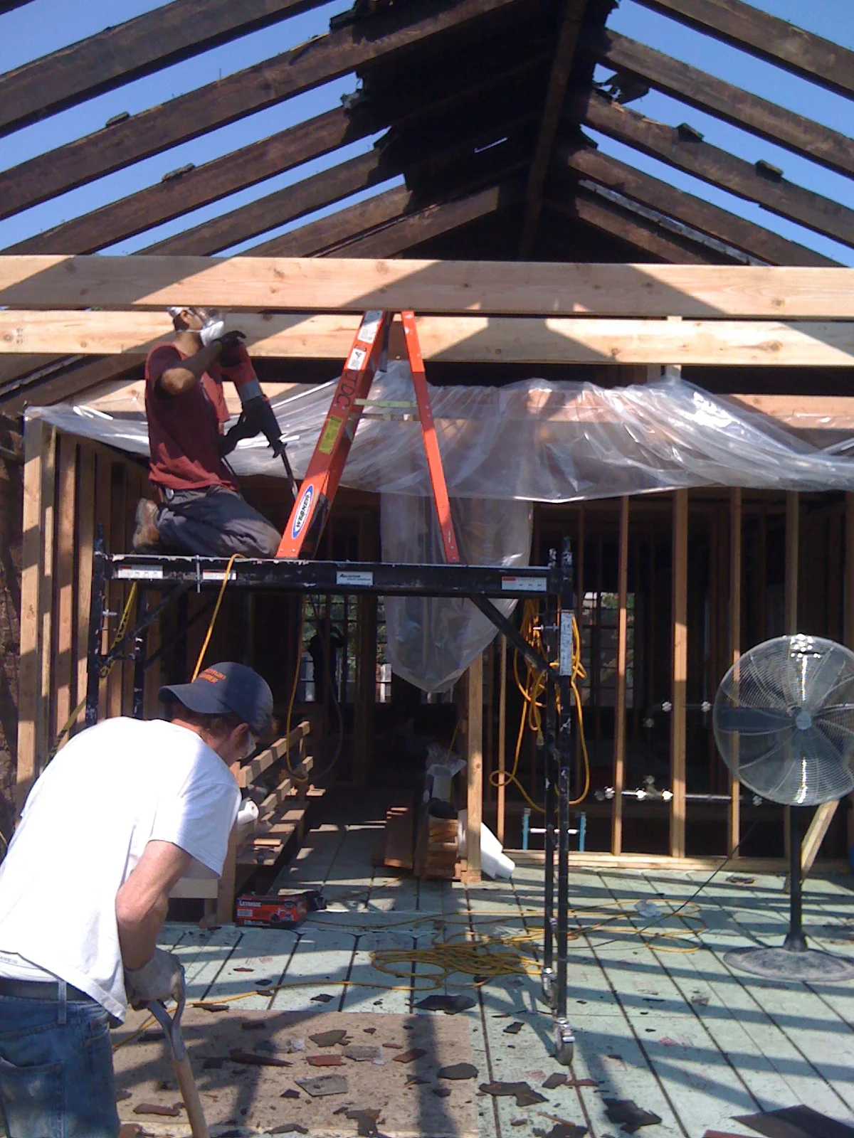 Making way for the roofdeck