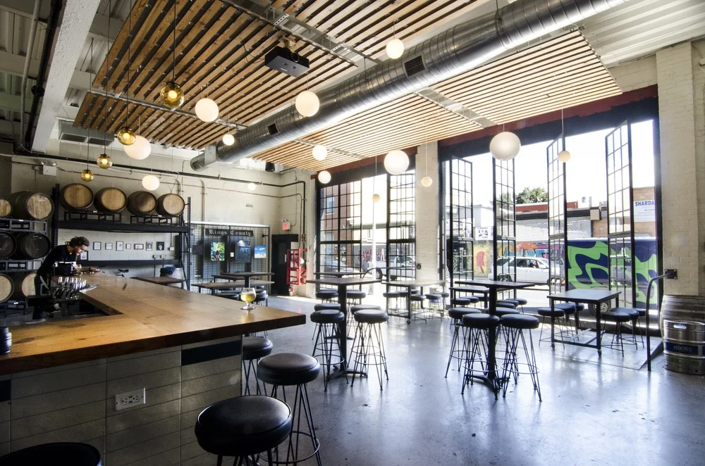 KCBC Taproom interior in Bushwick Brooklyn