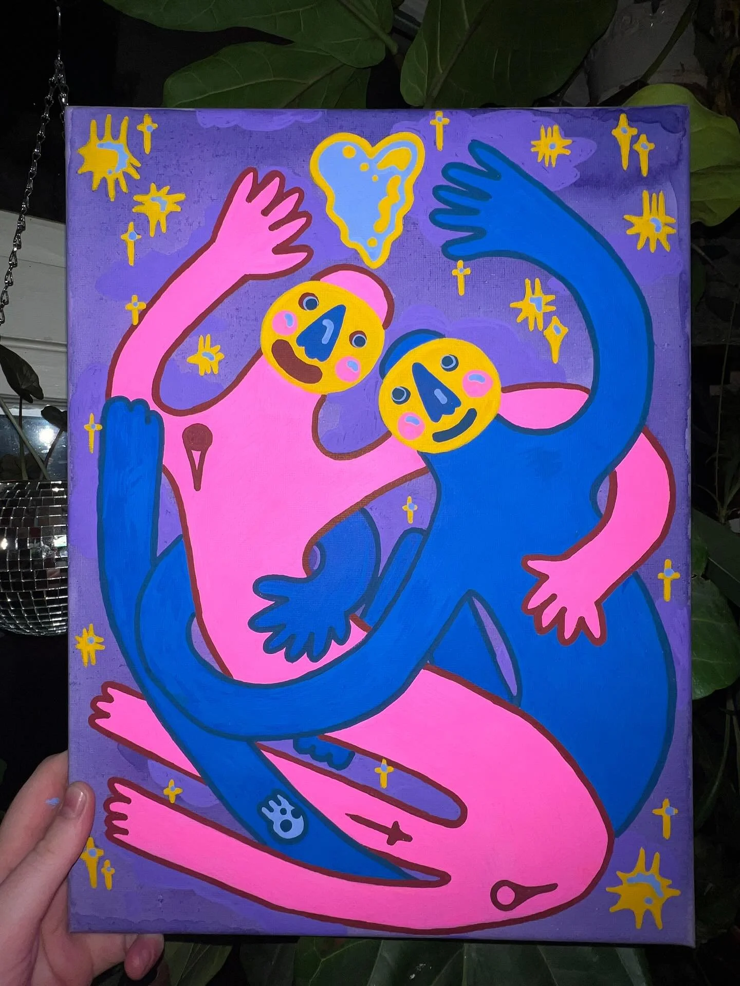 A couples portrait comish. Of love! 💞🩵💖💙💘