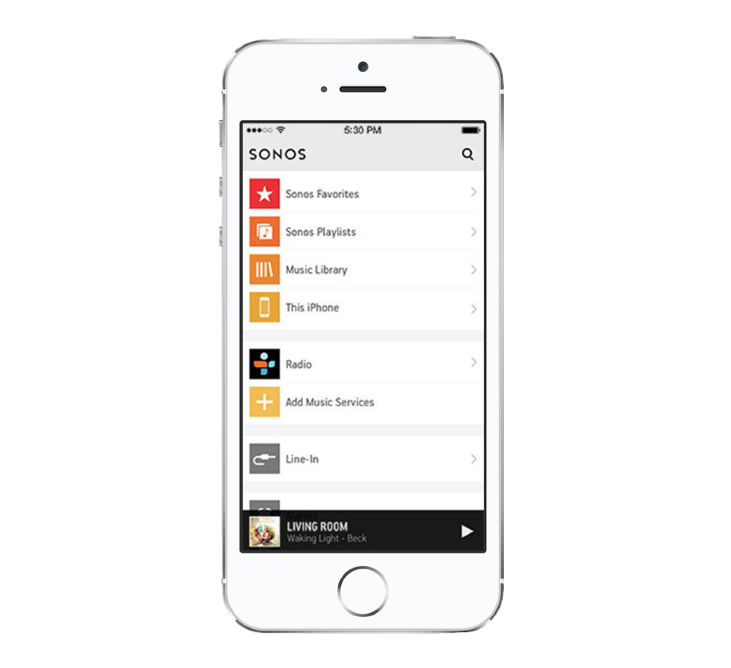 Sonos I worked on the UX & UI team to design icons, graphics and screens for the new multi-platform mobile and tablet wireless speaker app.