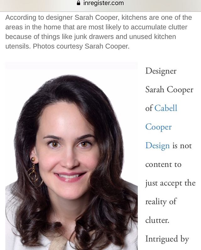 Thanks @inregister for the feature. Cabell Cooper Design offers decluttering &amp; organizing services as well. #declutteryourlife#declutteryourmind #declutteryourhome#declutterthandesign#organization#lifestyle#lifebasics