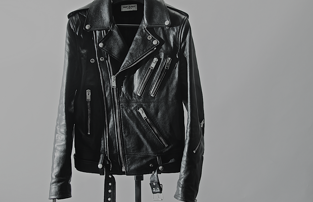 One of Slimane's signature biker jackets 