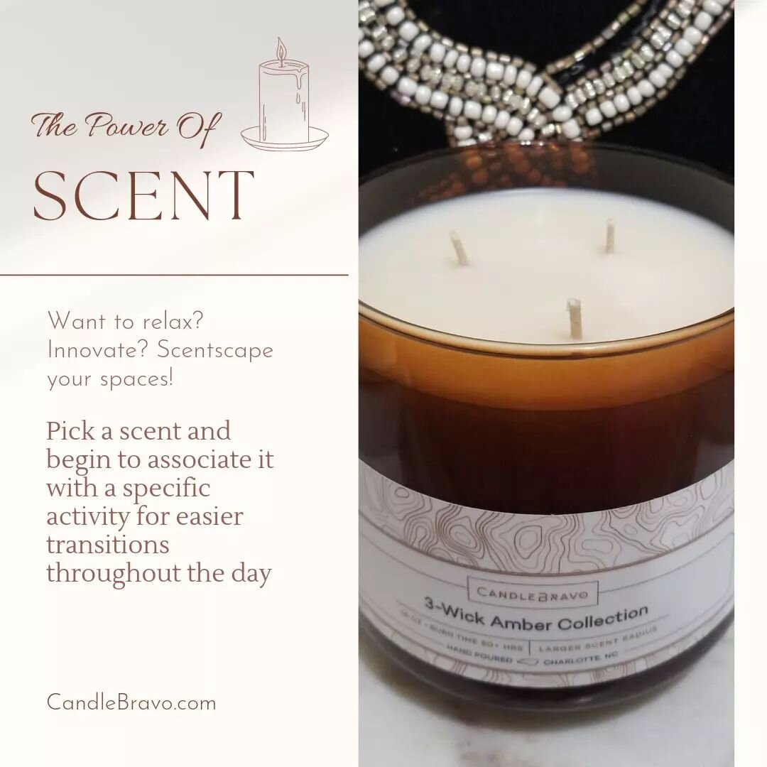 Consider scentscaping your workspace and living spaces. The power of scent has an amazing way of notifying you that it's time to focus or it is time to relax. Our office scent this month is White Winter ❤️. #charlottenc #northcarolina #candles #soyca