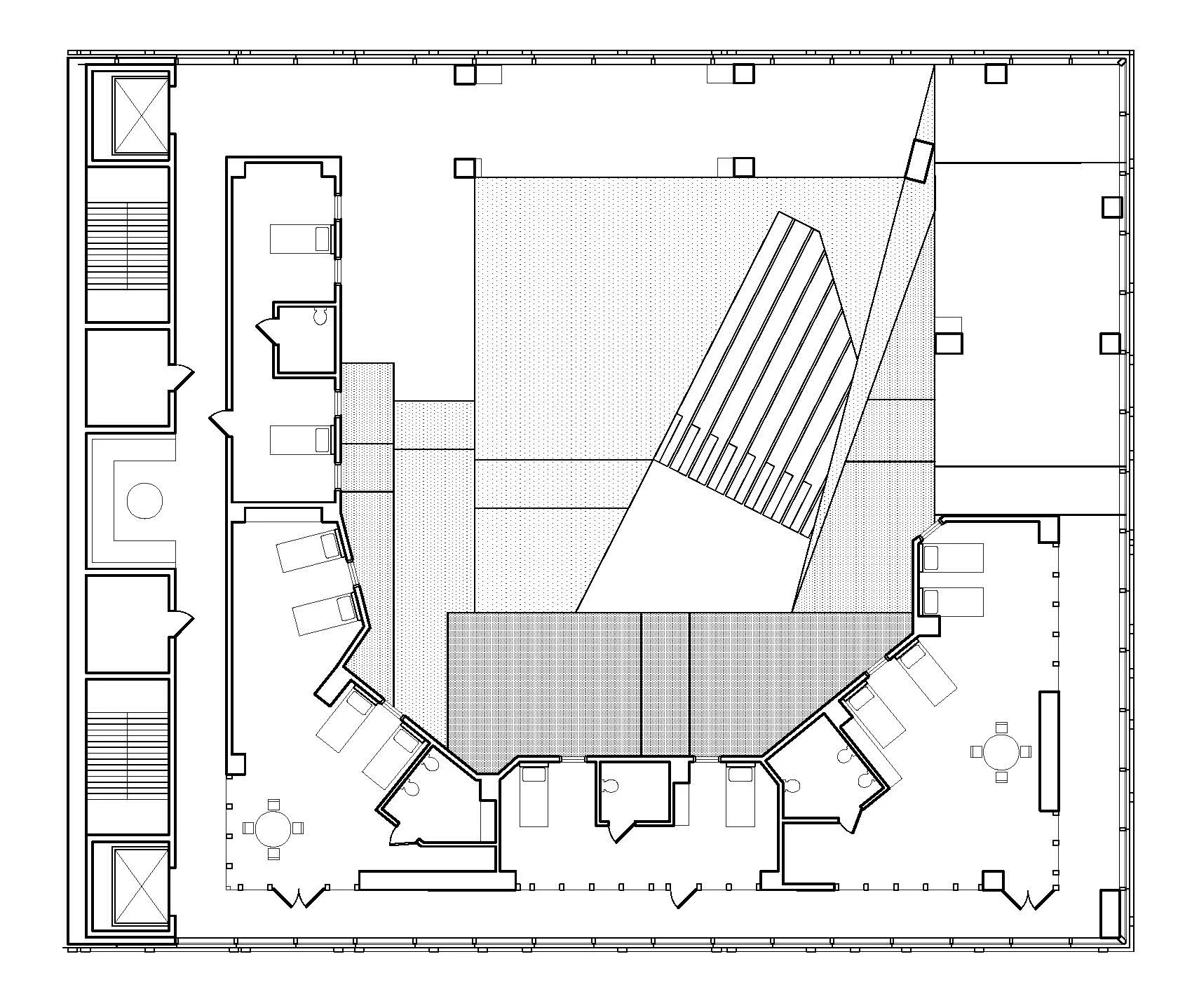  Plan of the guestroom floors. 