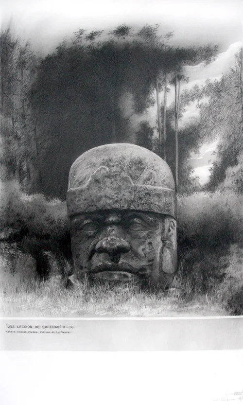 From the series: A lesson in solitude. 06. Crayon on paper. 27 in x 39 in. 2007