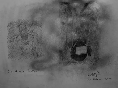 From the series: Delirium. Mixed media on paper. 23 in x 18 in. 2012