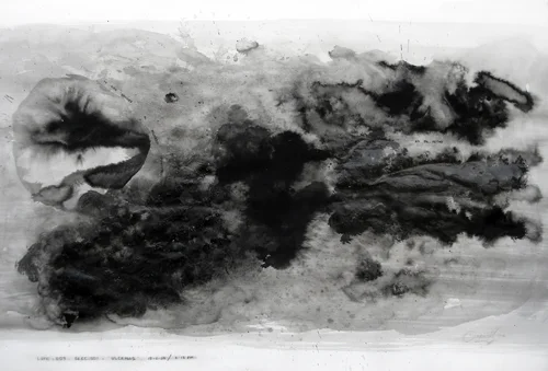 From the series: Ulcer. ink on cardboard, 43 in x 29 in. 2005