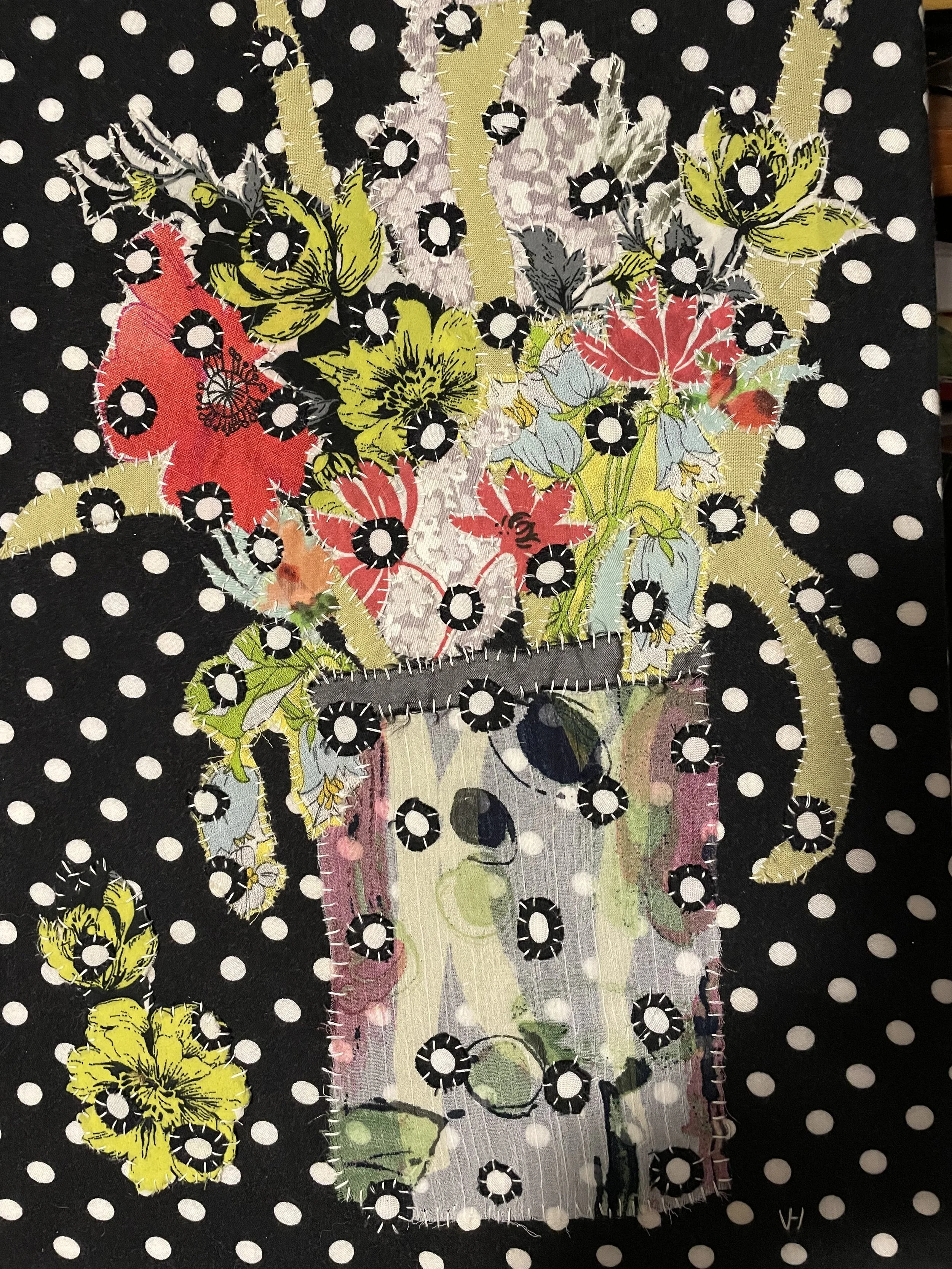 Dots on Dots Farmers Market bouquet a la Roy Lichtenstein