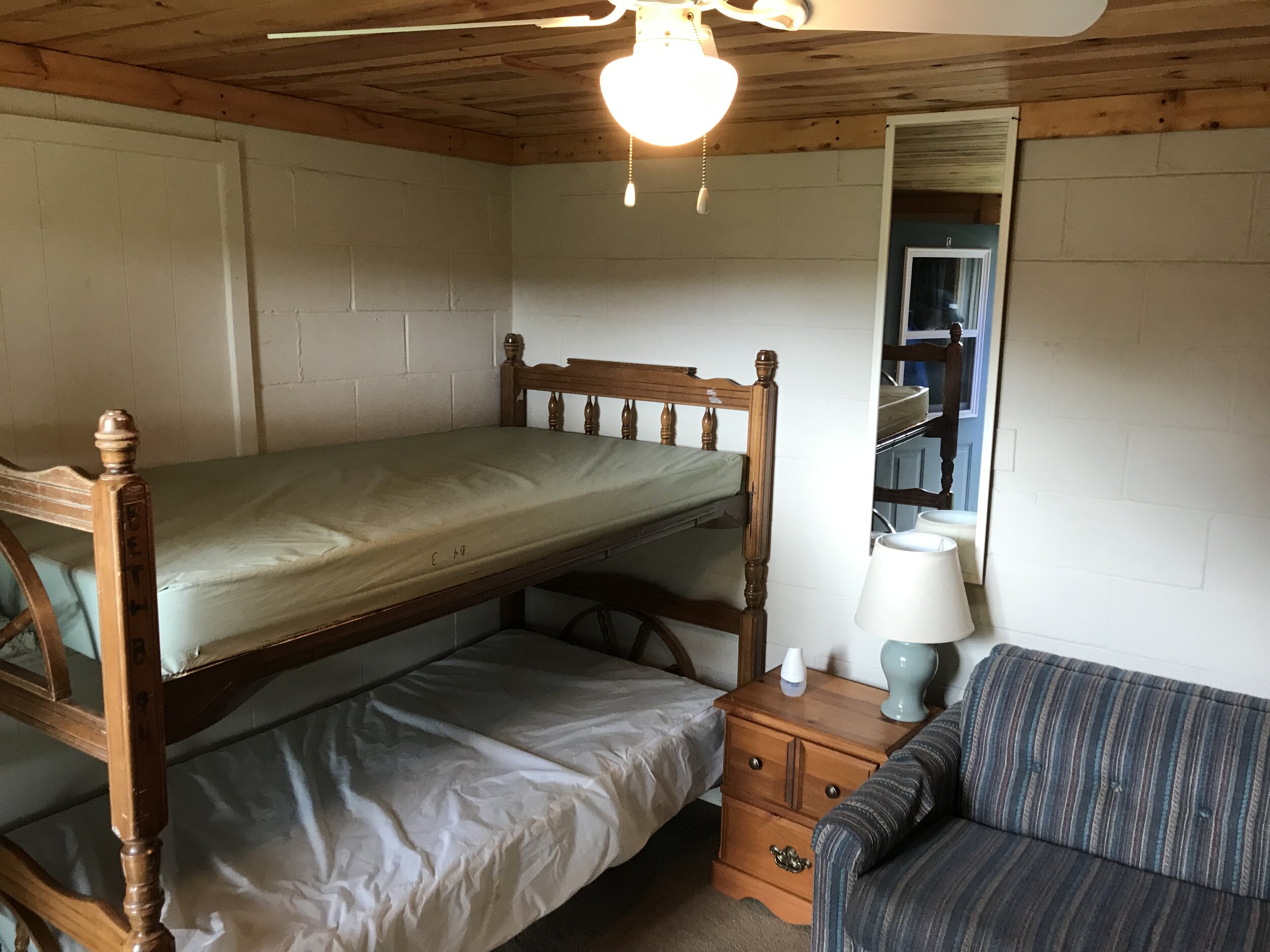  Private rooms range from King, queen, full, and bunk beds with anywhere from 1-5 beds per room. Many rooms feature a couch, desk, closet wardrobe, minifridge, and more. All sleeping quarters are air conditioned.  