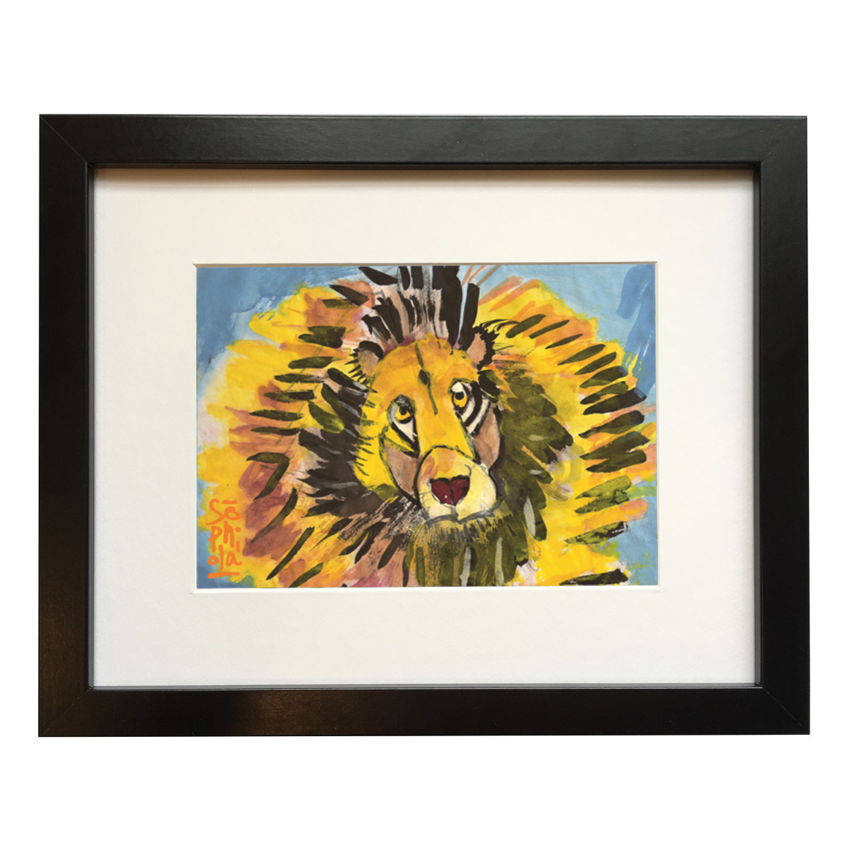 Sophia the Lion Framed Print