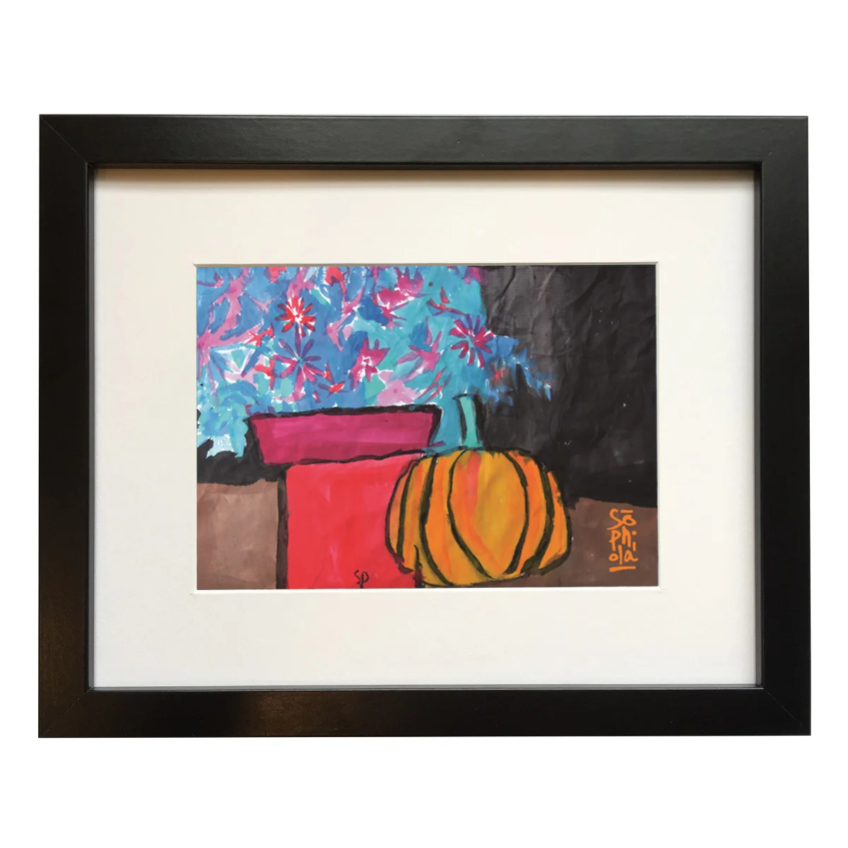 Red Pot Pumpkin Framed Print