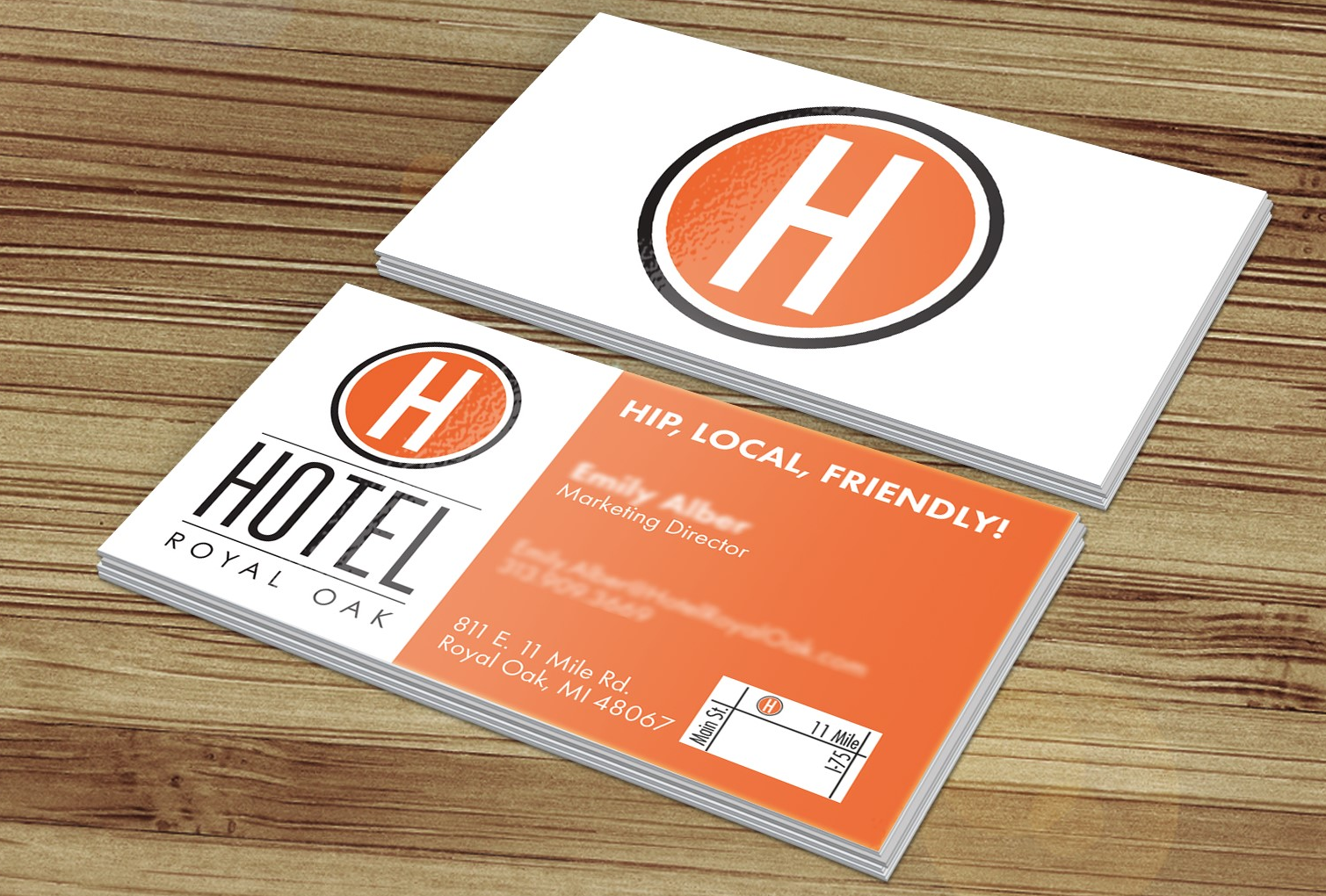 Hotel Royal Oak - Business Card Design