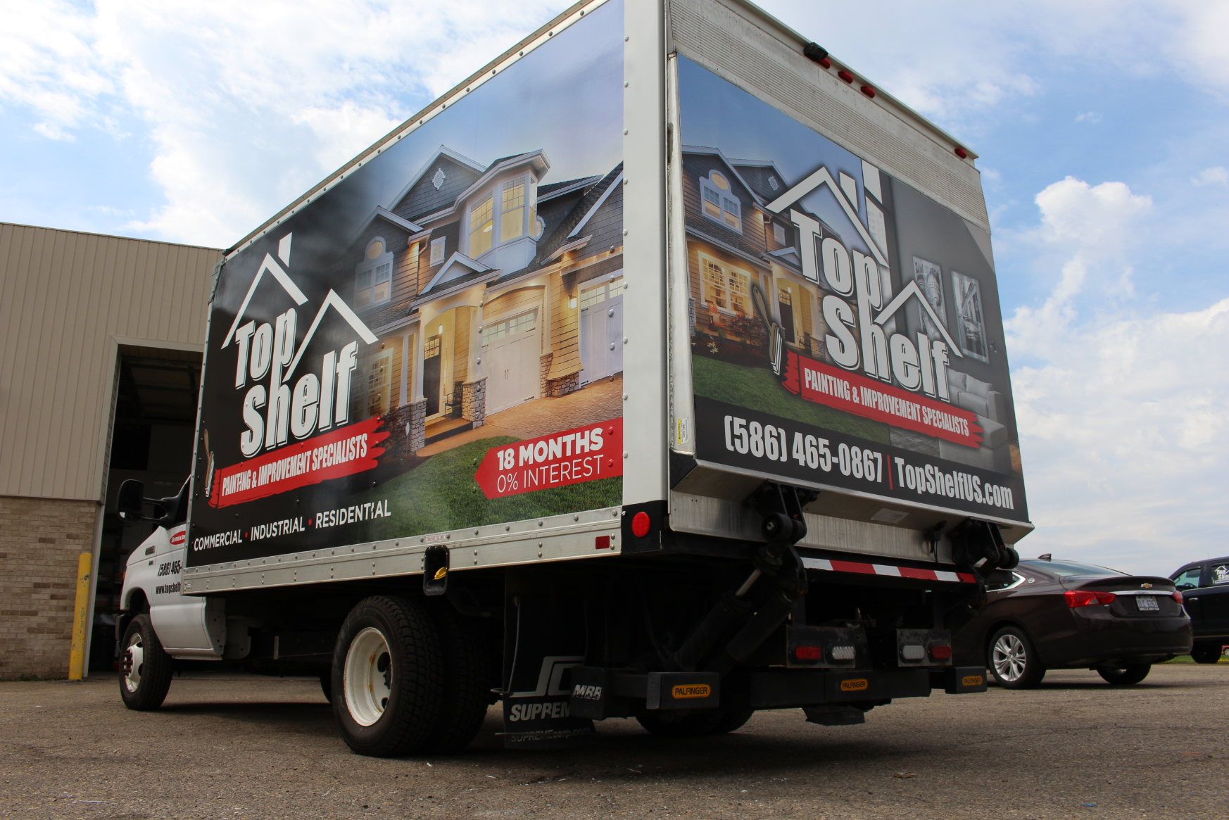 Top Shelf Painting - Box Truck Vinyl Wrap Design