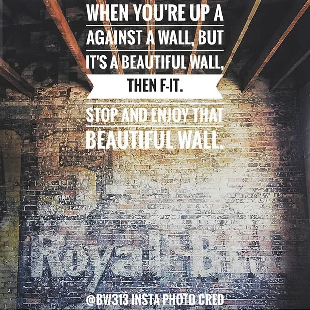 #beautifulwalls 
Sometimes a wall is not meant to be broken through.