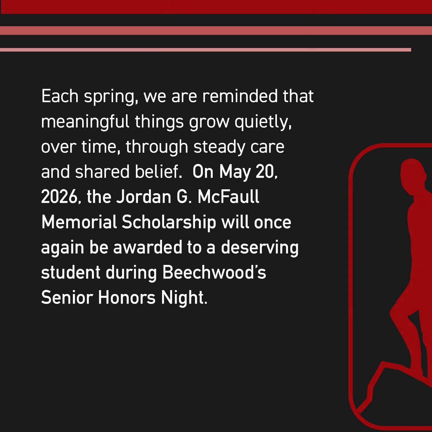 🌸 Spring is here &mdash; and so is your chance to change a student's future.

The Jordan G. McFaull Scholarship runs on the generosity of people like *you.* Every dollar goes directly toward a deserving student's dreams.

Swipe through to read our s