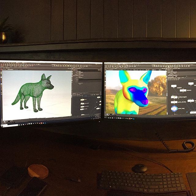 Building ourselves a fox on this rainy Friday. #postproduction #vfx #animation #theempirepost