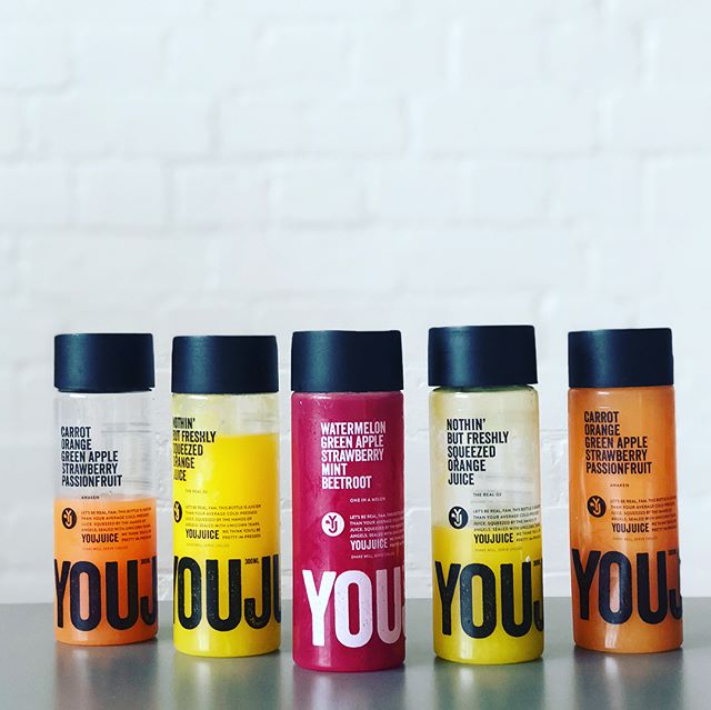 Is there anything better on a Friday than clients who bring you samples!? #youfoodz #friday #postproduction #compadre @holacompadres @youfoodz #clients #editing #juice #healthy