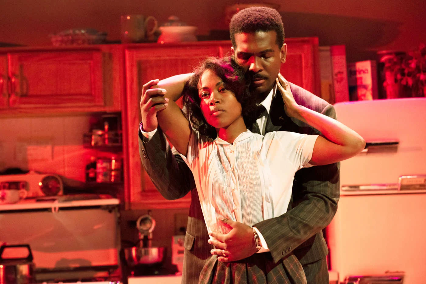 Dewanda Wise and Khris Davis in “Fireflies”. Photo Credit: Ahron R. Foster