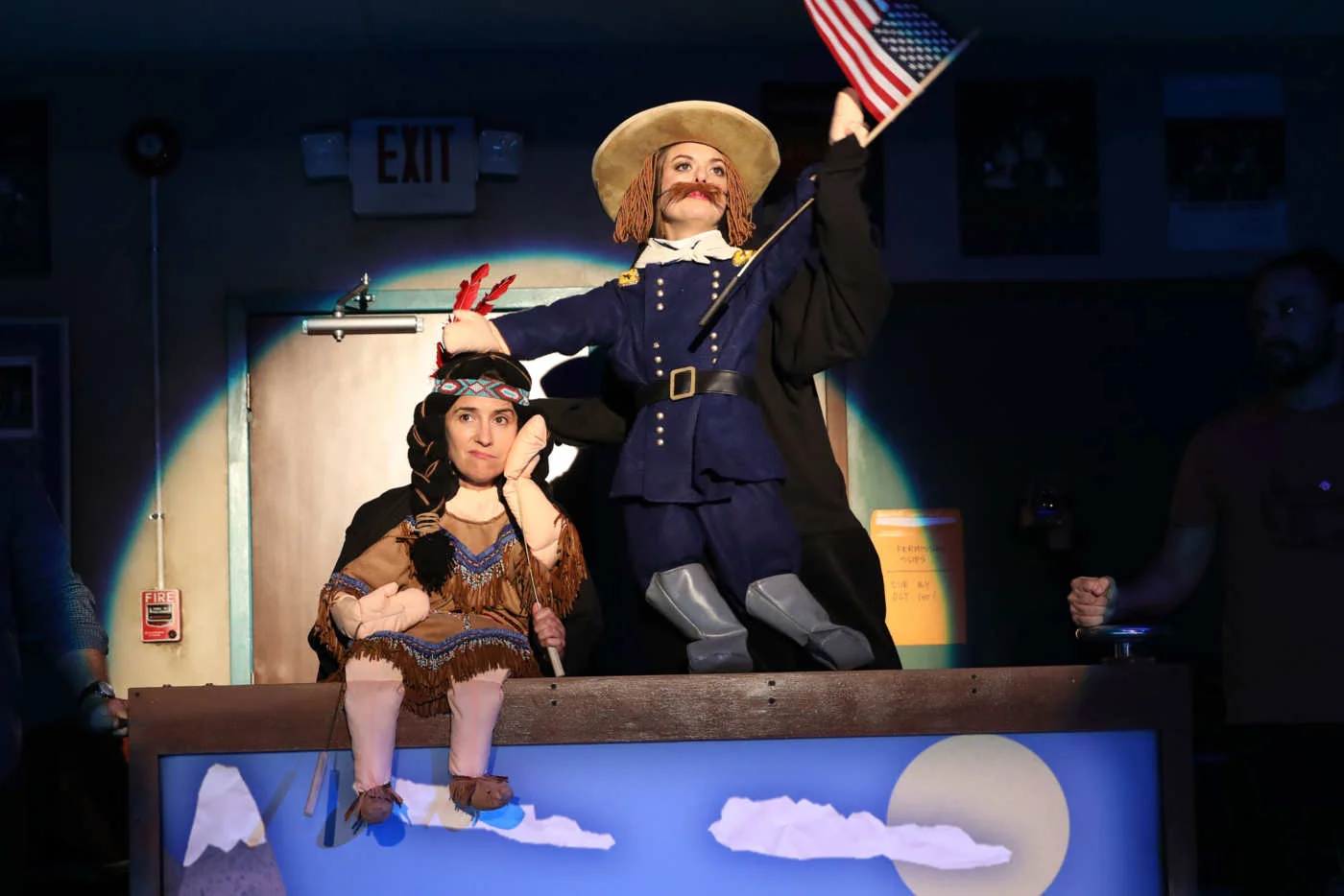 Jennifer Bareilles and Margo Seibert in “The Thanksgiving Play”. Photo Credit: Joan Marcus.