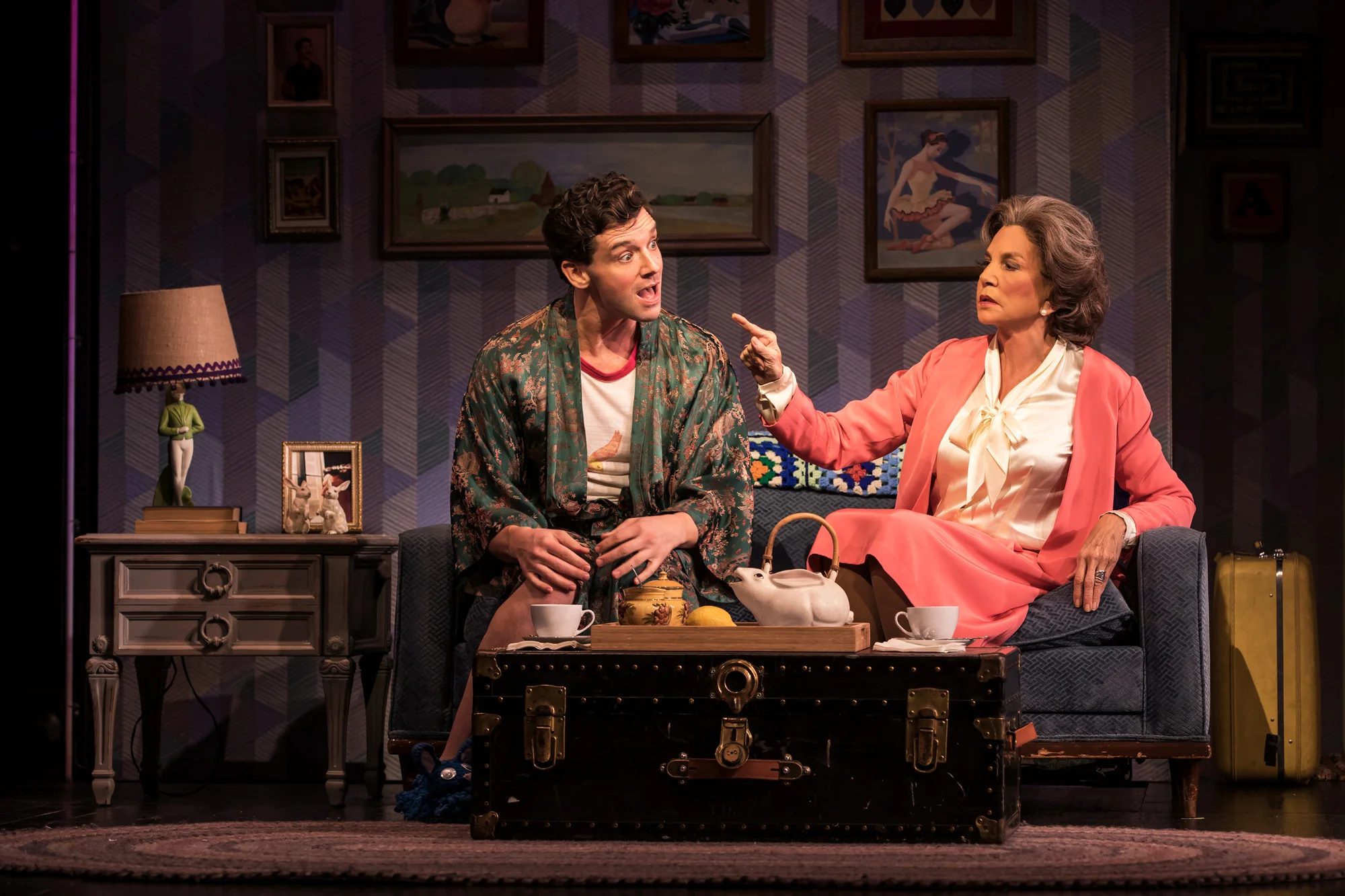 Michael Urie and Mercedes Ruehl. Photo Credit: Matthew Murphy