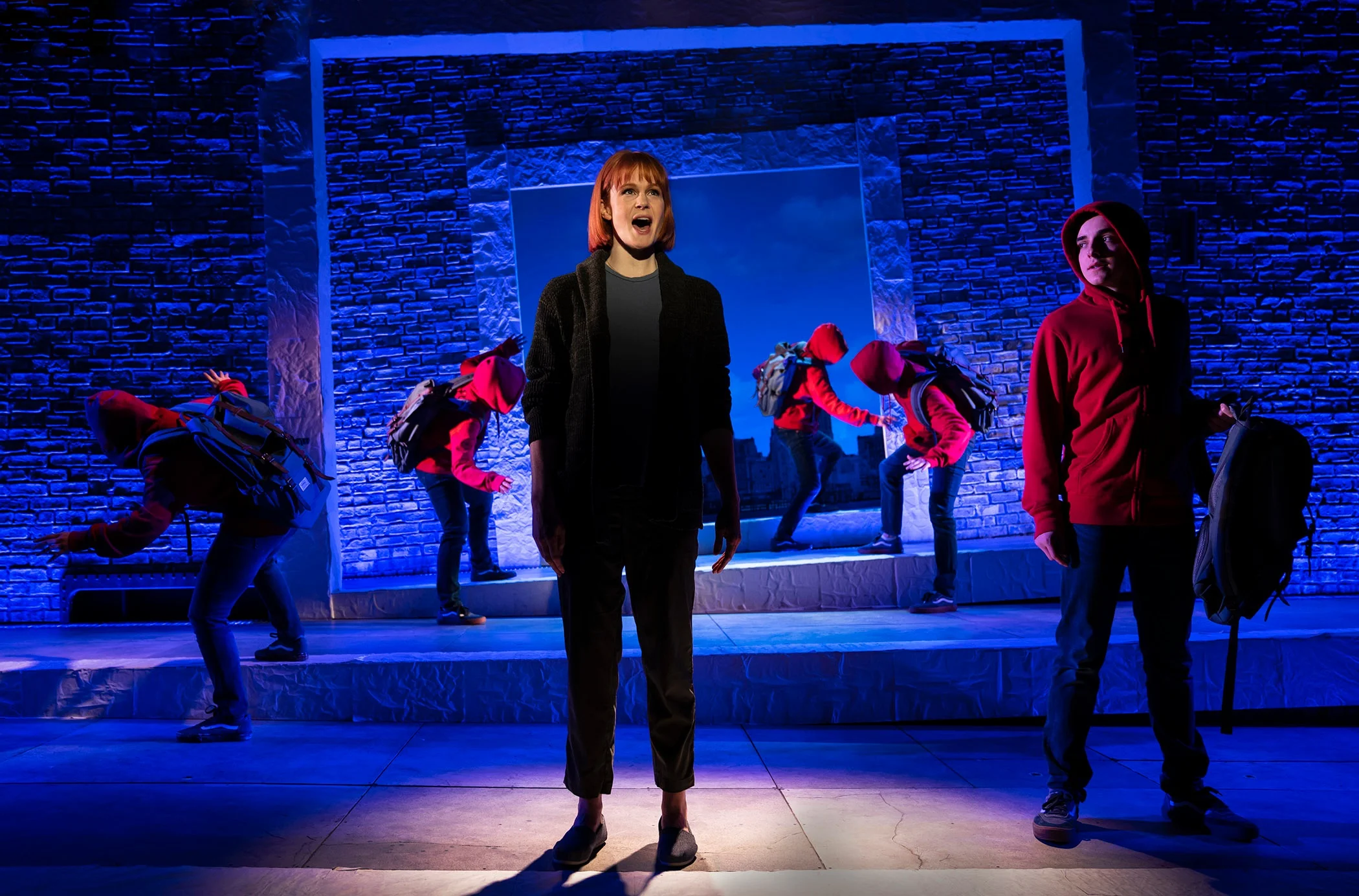 Kate Baldwin, Kyle McArthur, and ensemble. Photo Credit: Joan Marcus