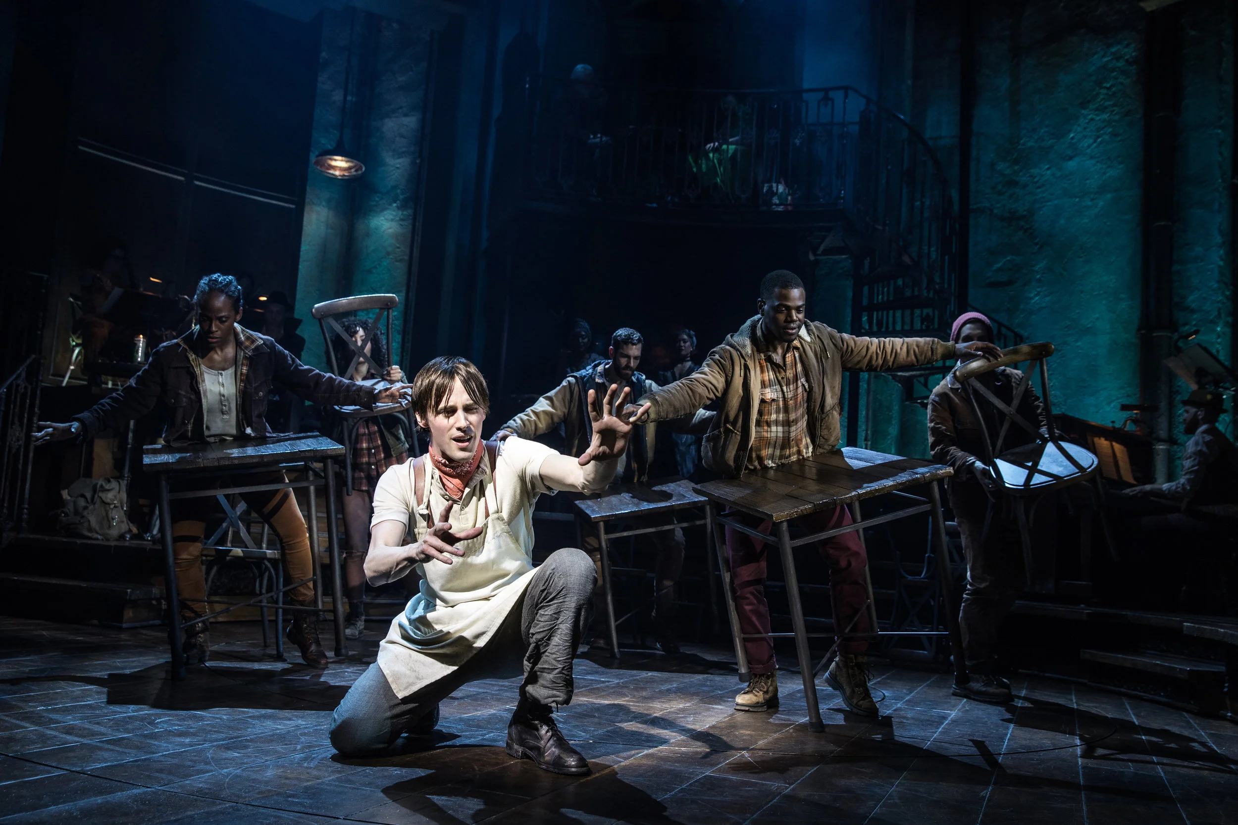 Reeve Carney and cast. Photo Credit: Matthew Murphy