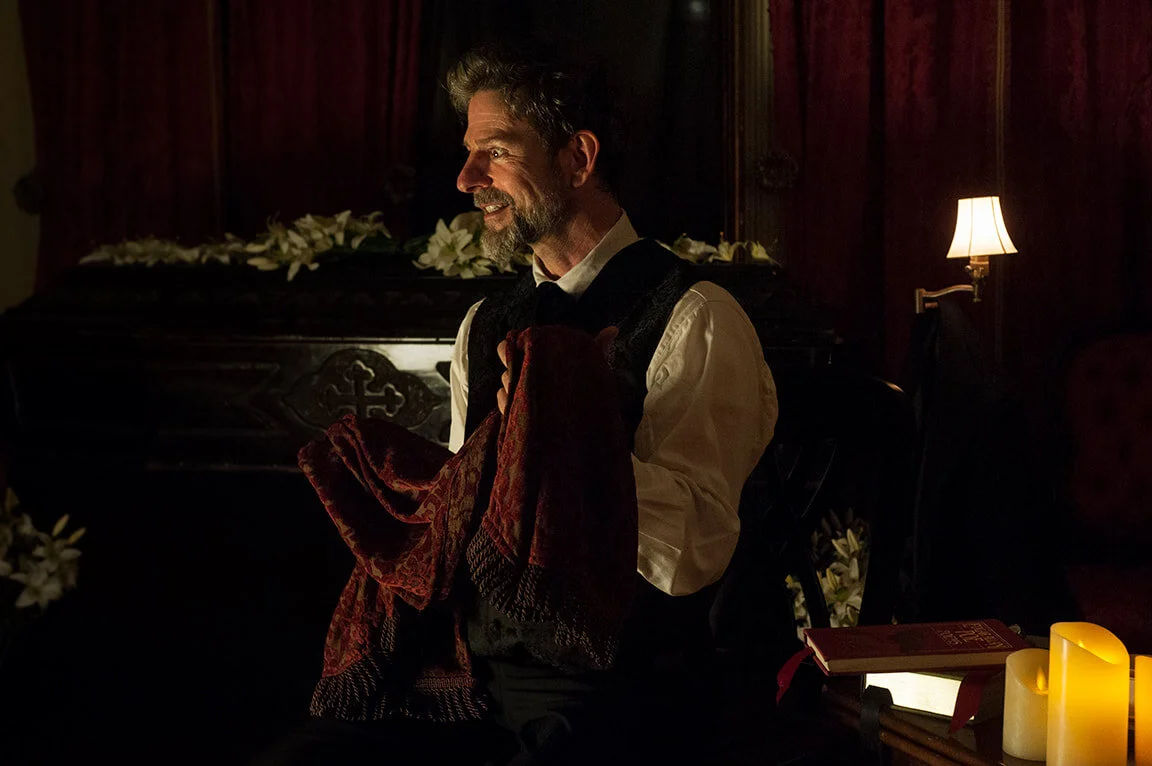 John Kevin Jones in “Killing An Evening with Edgar Allan Poe”. Photo Credit: Joey Stocks
