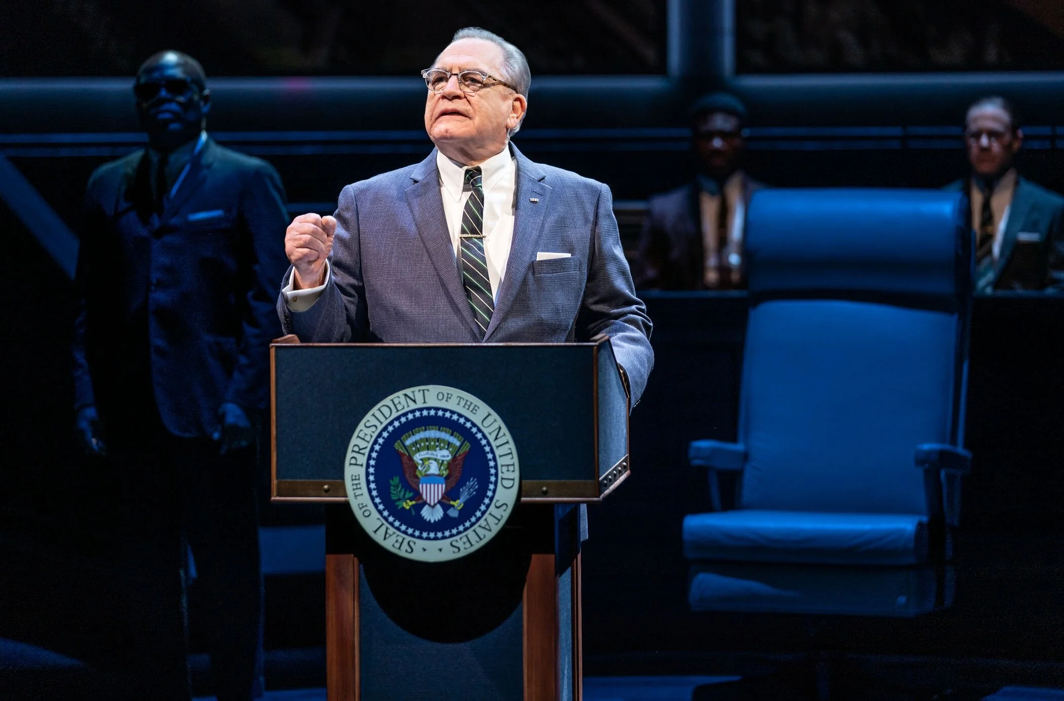 Brian Cox as LBJ in “The Great Society”. Photo by Evan Zimmerman for Murphy Made.