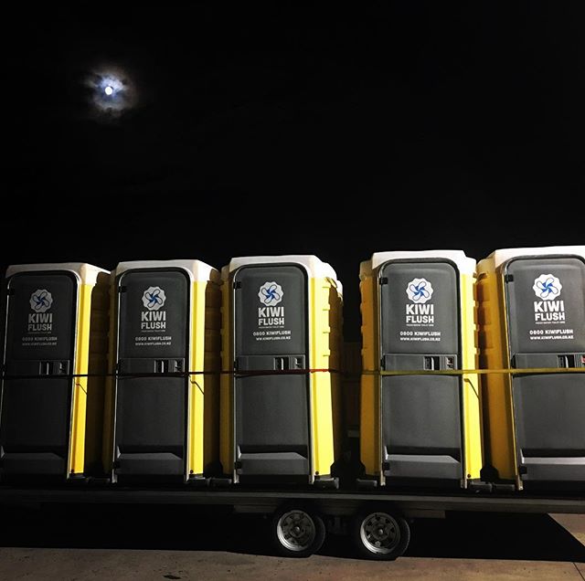 Burning the midnight oil getting ready for all the events this weekend! #kiwiflush #eventportaloos