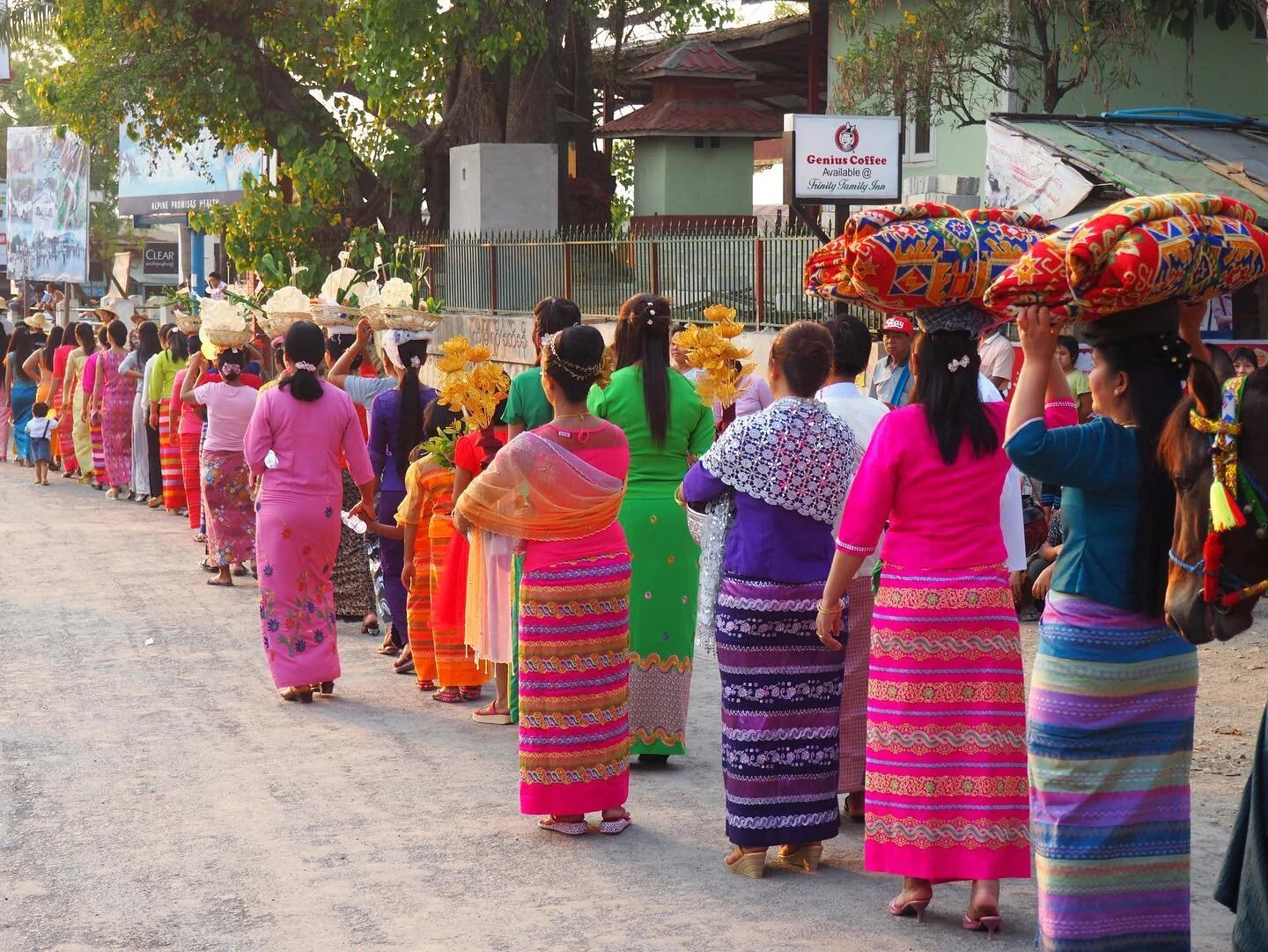 And sometimes the colour is right in front of you, walking down the street. This particular time was a procession towards a novitiation ceremony (when a young boy becomes a novice monk) in Burma. 2016
|
|
|
|
_______________________
#color #colorful