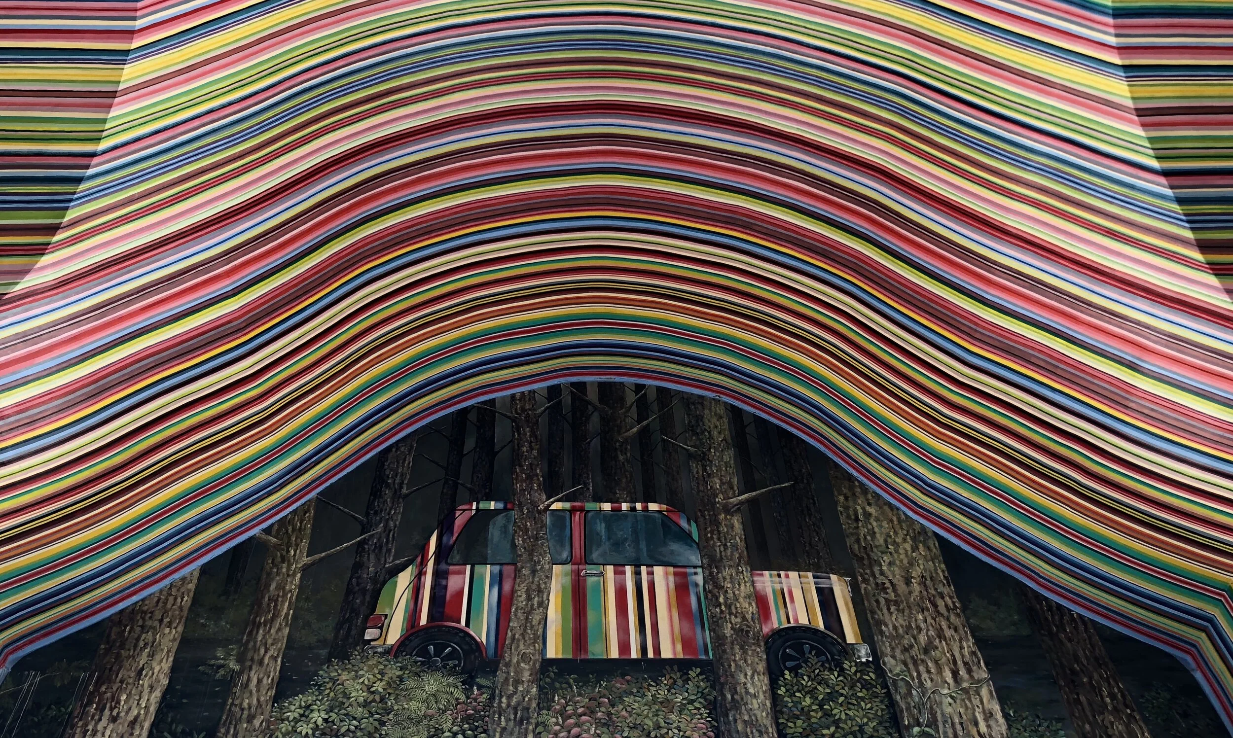 A colourful Thai hotel ceiling