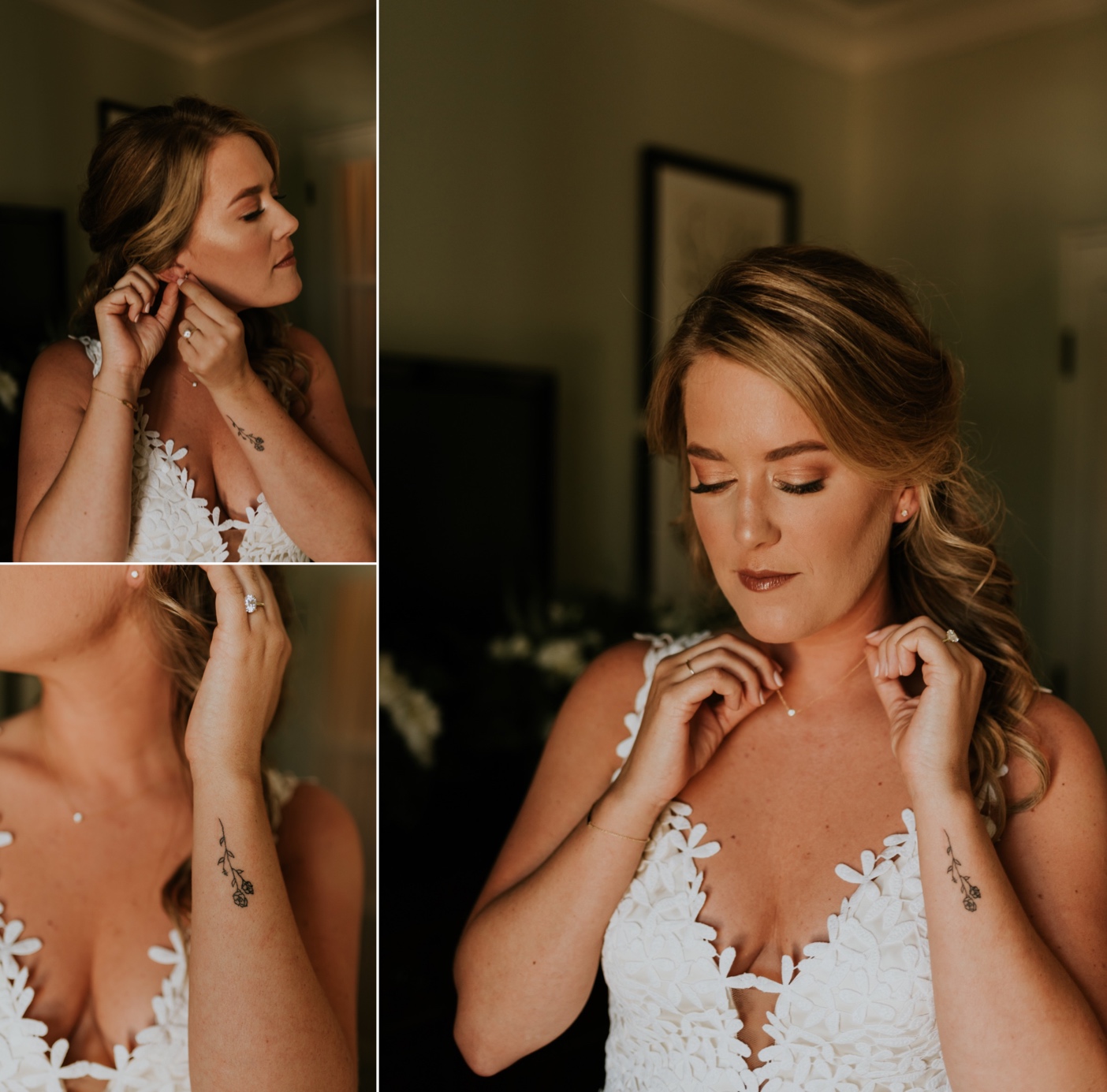 Bride getting ready photos. Canary Hotel Wedding.